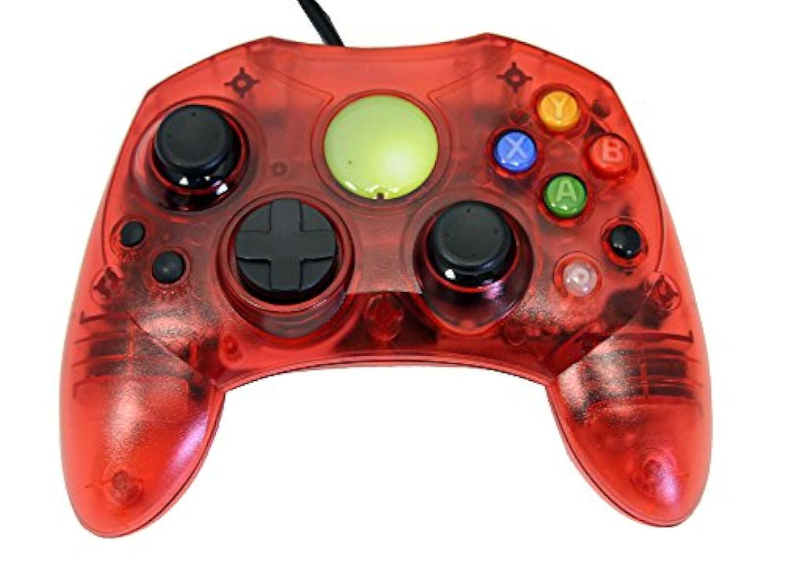 Front. Mars Devices - Replacement Controller for XBox Original - Red Transparent - Red.