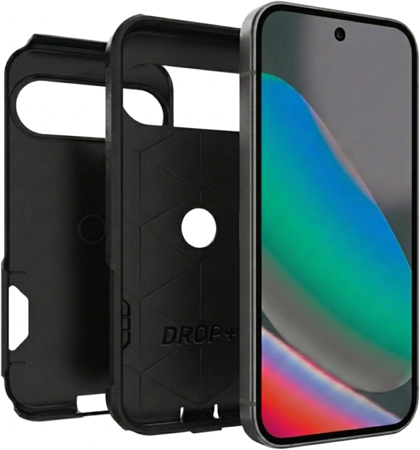 Alt View 1. OtterBox - OtterBox - Commuter Series Hard Shell For Google Pixel 10 & Pixel 10 Pro - Black - Black.