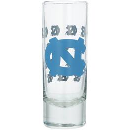 Logo Brands - North Carolina Tar Heels 2.5oz. Satin-Etched Tall Shot Glass - Multicolor