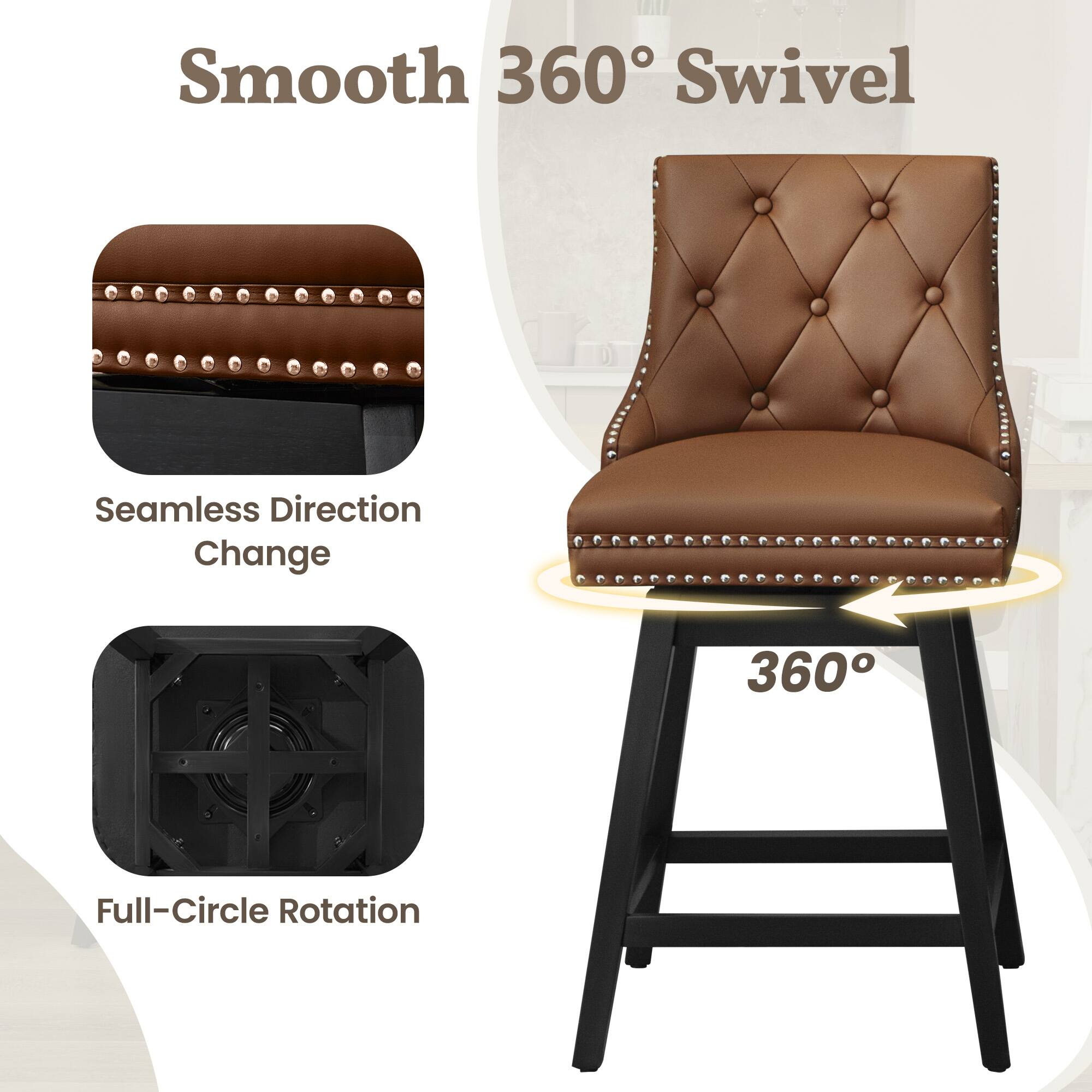 Smooth 360° Swivel  
Seamless Direction Change  
Full-Circle Rotation