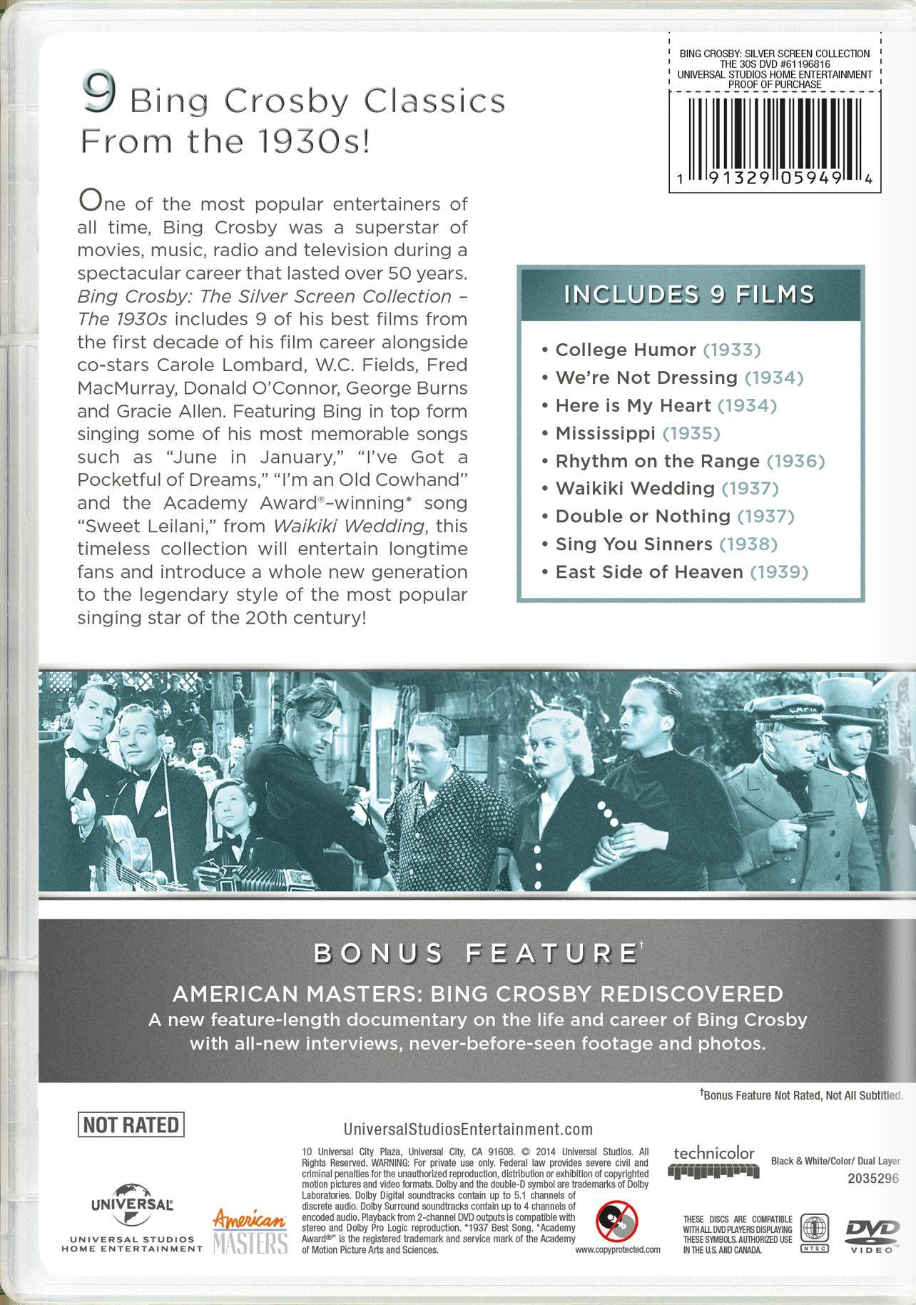 Angle. Bing Crosby: The Silver Screen Collection - The 1930s (Box Set) [DVD].