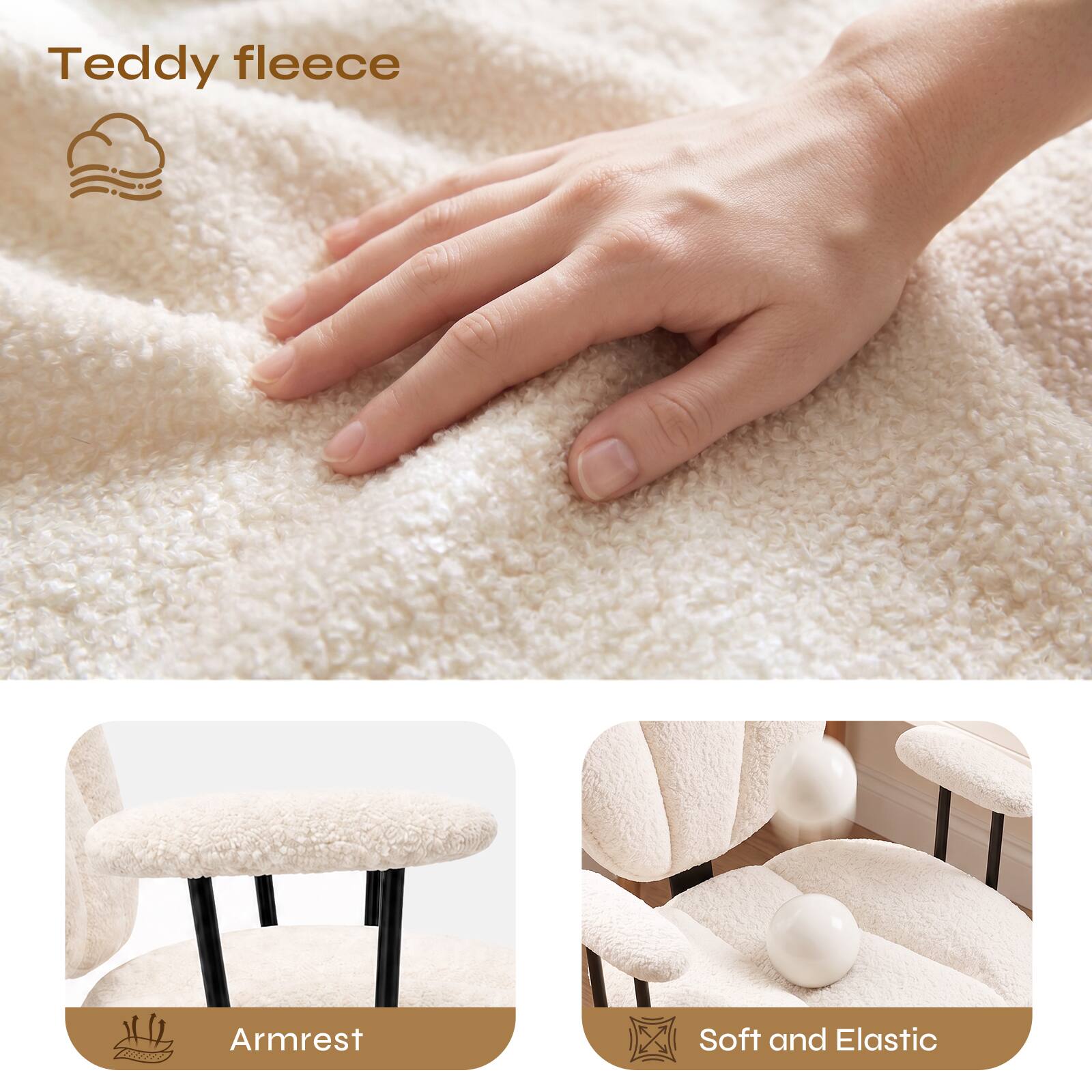 Teddy fleece

Armrest

Soft and Elastic