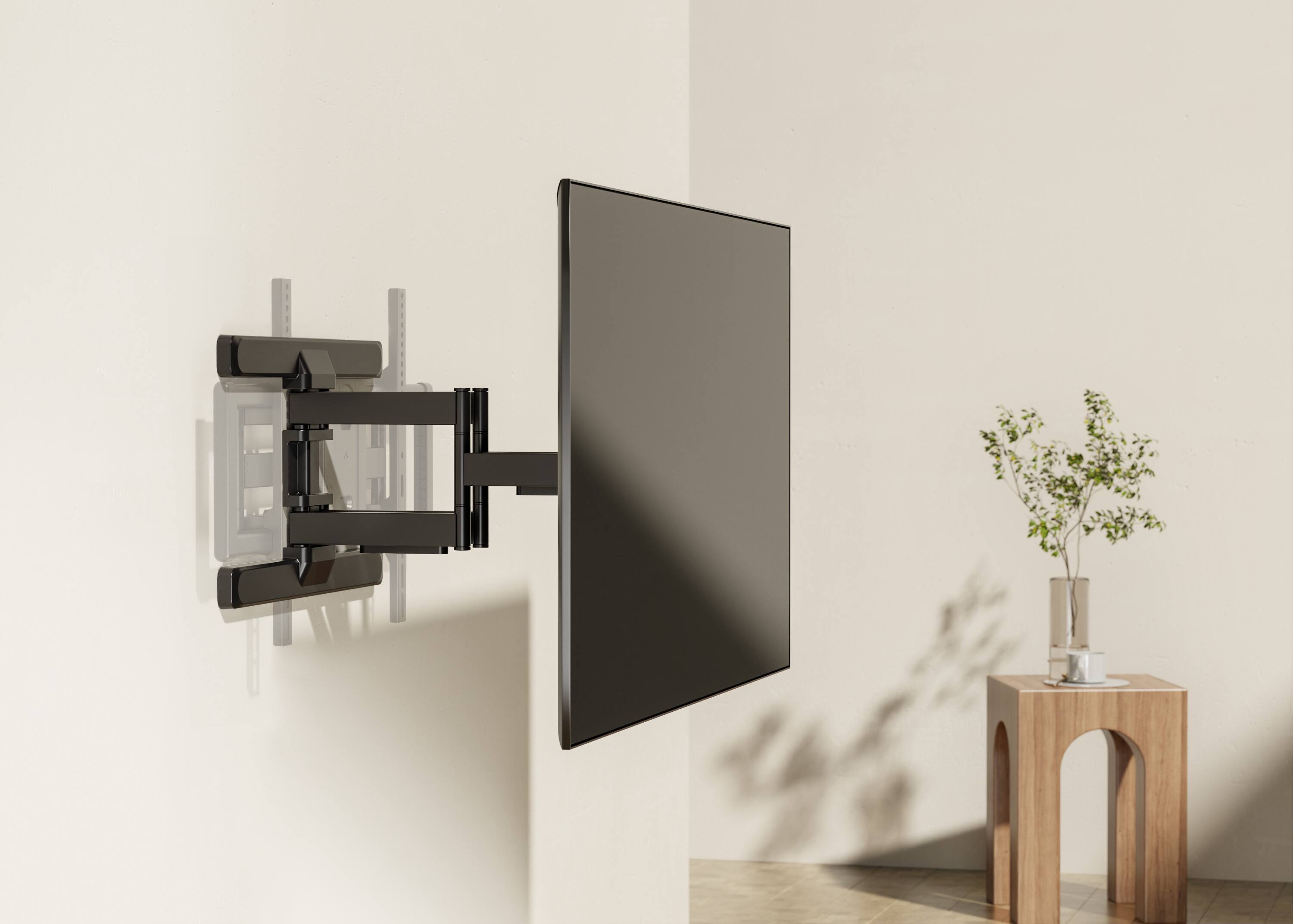 Back. Compaq - Compaq Heavy-Duty Full-Motion TV Wall Mount for 37”-86” Screens - Black.