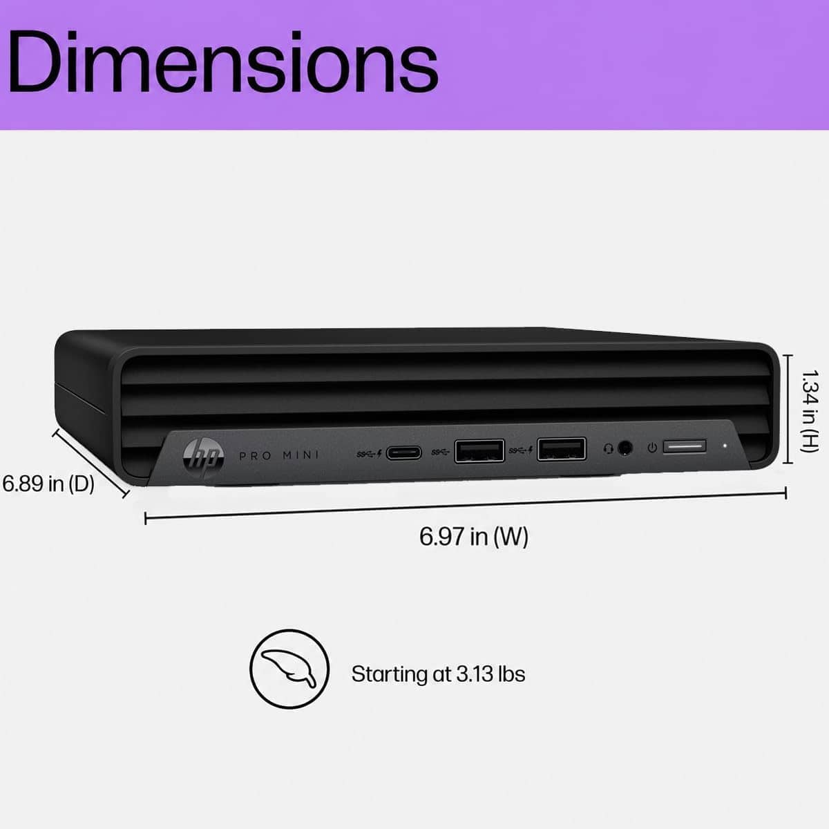 HP Pro mini PC 400 G9 Business Desktop PC Intel Core i5 13500T