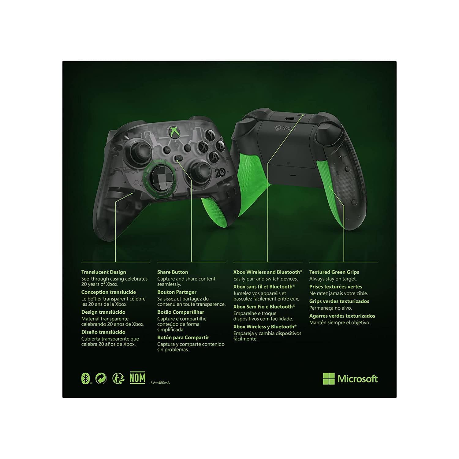 Microsoft Refurbished Excellent Xbox Wireless Controller: 20th