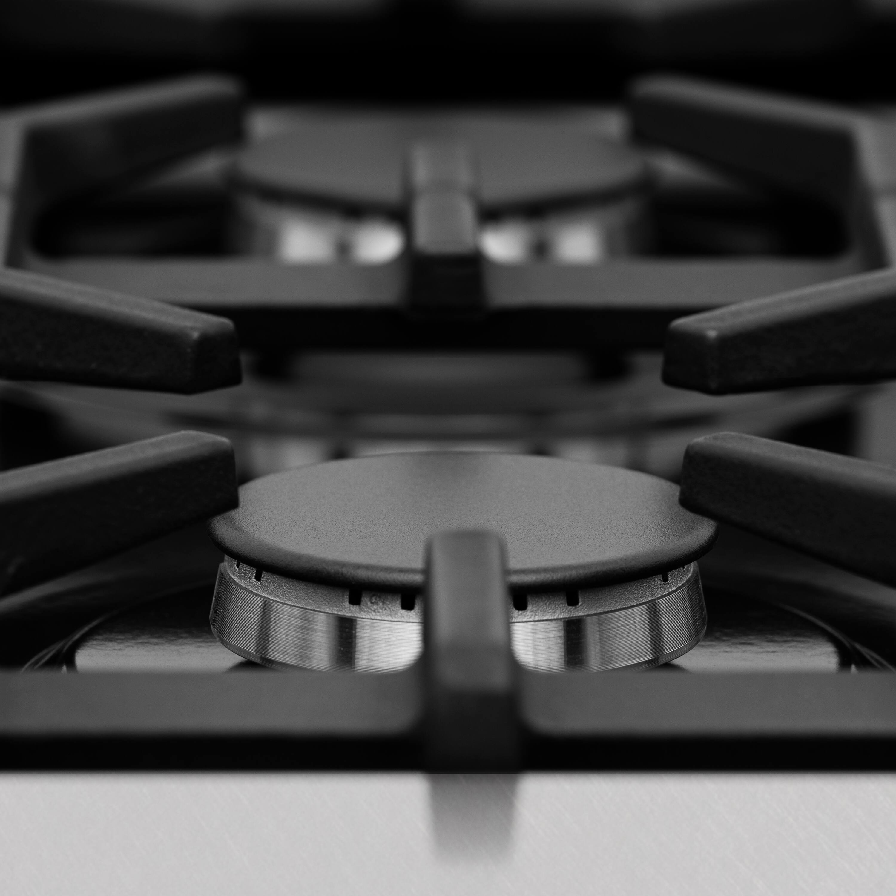 Alt View 6. ZLINE - ZLINE 48 in. Legacy Gas Rangetop with 7 Burners and Porcelain Cooktop in Satin Stainless Steel (RTS-48) - Satin Stainless Steel.