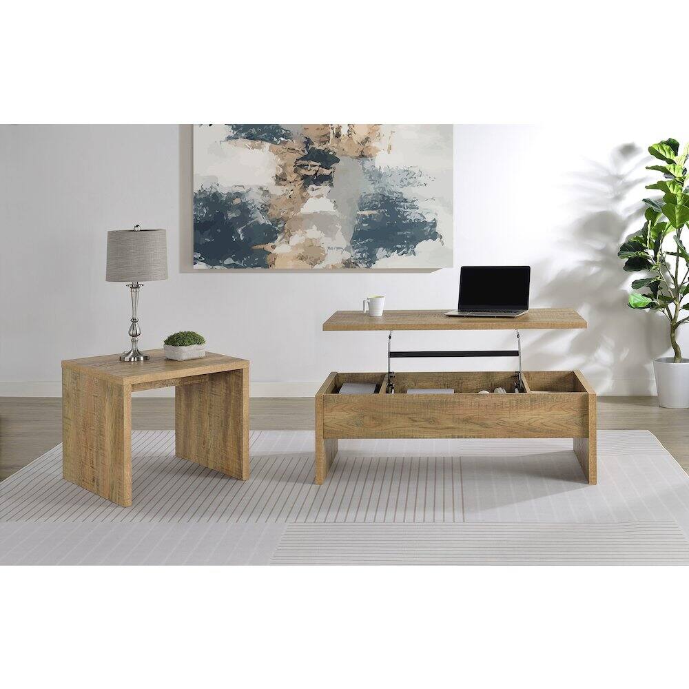 Angle. Coaster Co. of America - Canoga 2-piece Lift Top Cocktail Coffee Table Set Mango - Mango.