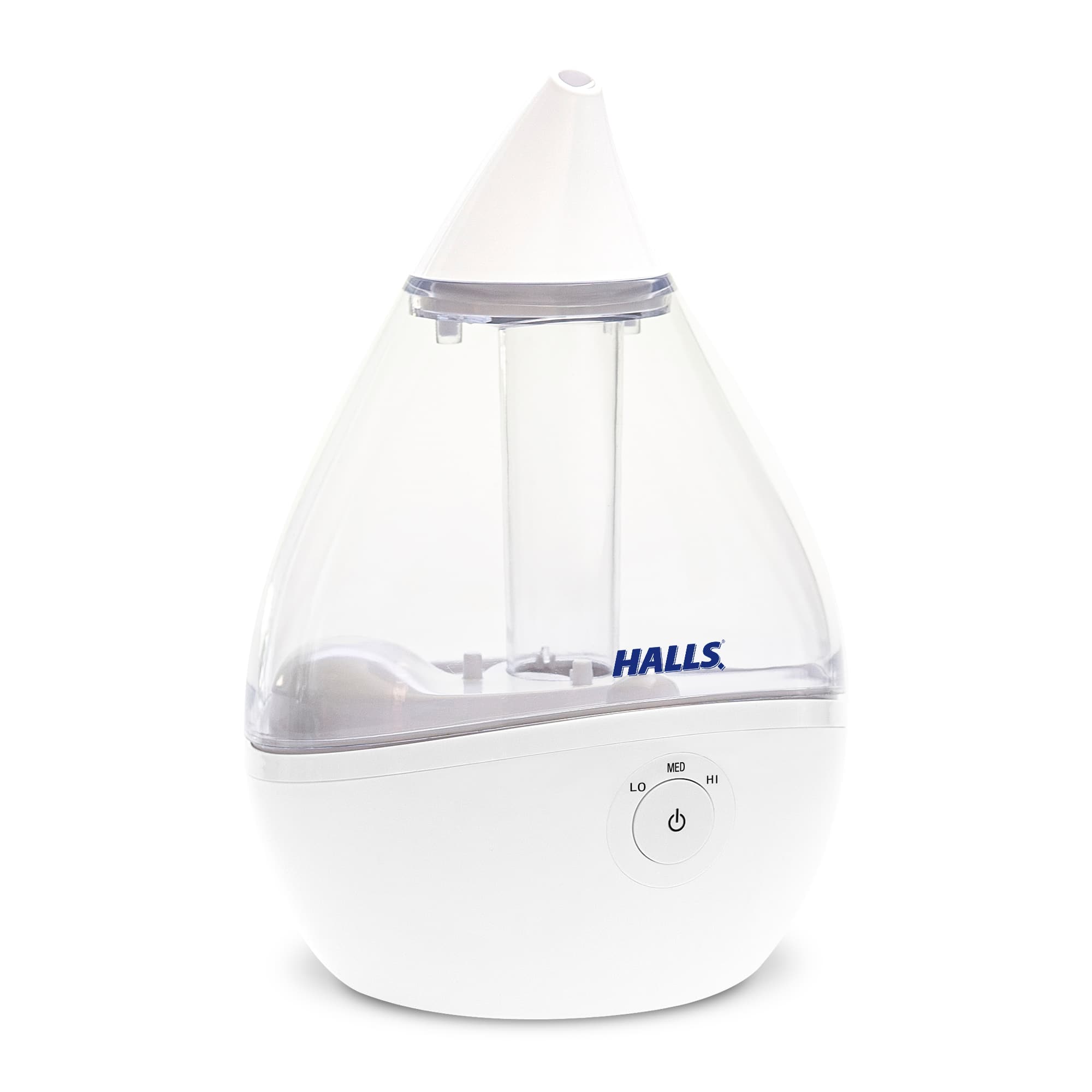 CRANE - x HALLS® Droplet Cool Mist Humidifier, 0.5 GAL, Clear/ - White