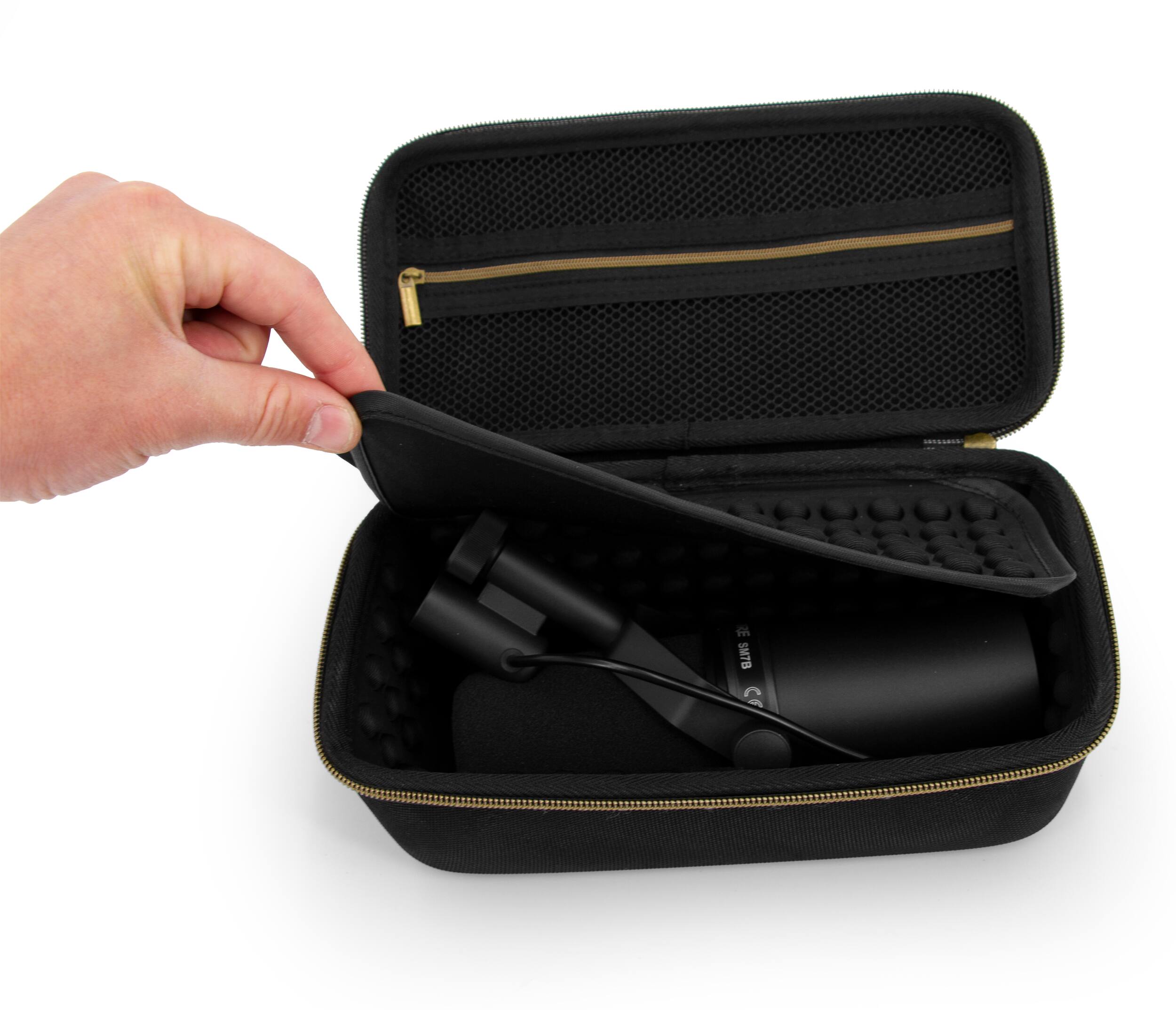 Alt View 8. CASEMATIX - Microphone Case For Podcast Mics and Condenser Mics Compatible with Rode, Blue, Shure and More Podcasting Accessories.