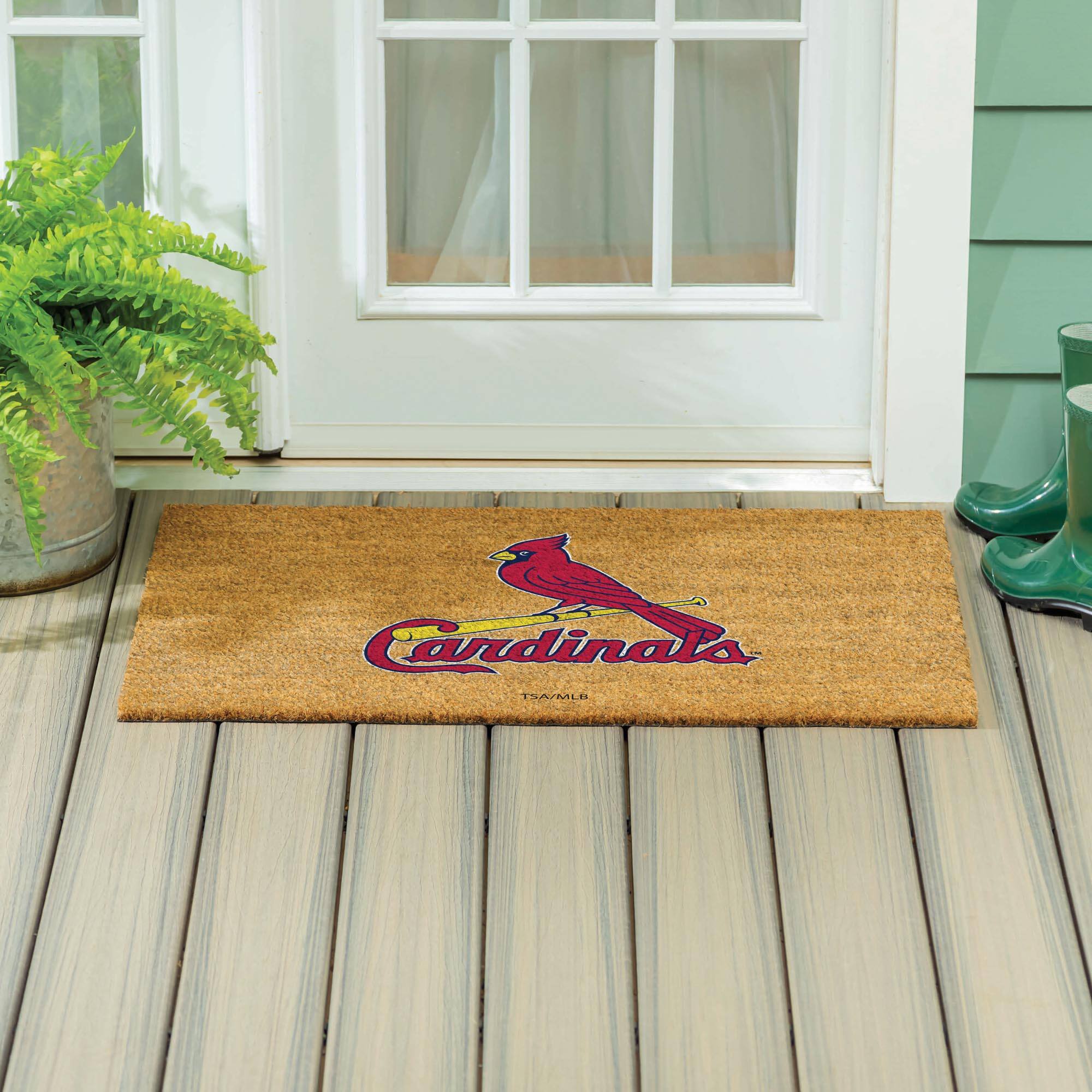 Alt View 3. Evergreen Enterprises - 24" x 36" Outdoor Team Logo Coir Mat - Brown.