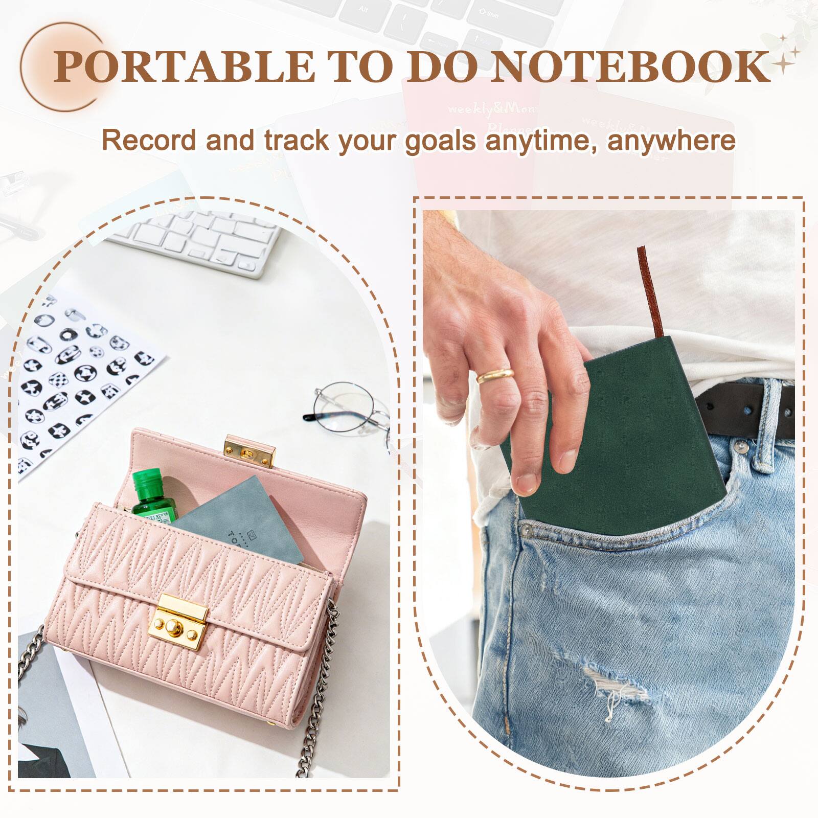 - AN 1 - 1 1 PORTABLE TO DO NOTEBOOK weekly&Mon Plassert weekly be Record and track your goals anytime, anywhere