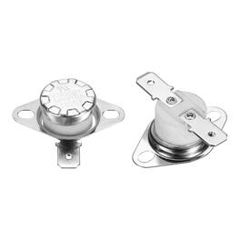 Unique Bargains - 2pcs KSD301 Thermostat 185°C/365°F 16A N.O. Snap Disc Switch for Microwaves/Oven/Coffee - Silver
