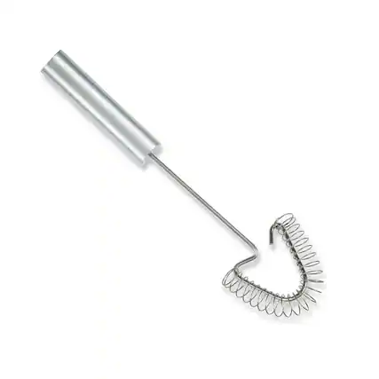 Front. Rada - Cutlery Handi-Stir Whisk with Spring Face, Aluminum Handle - Silver.