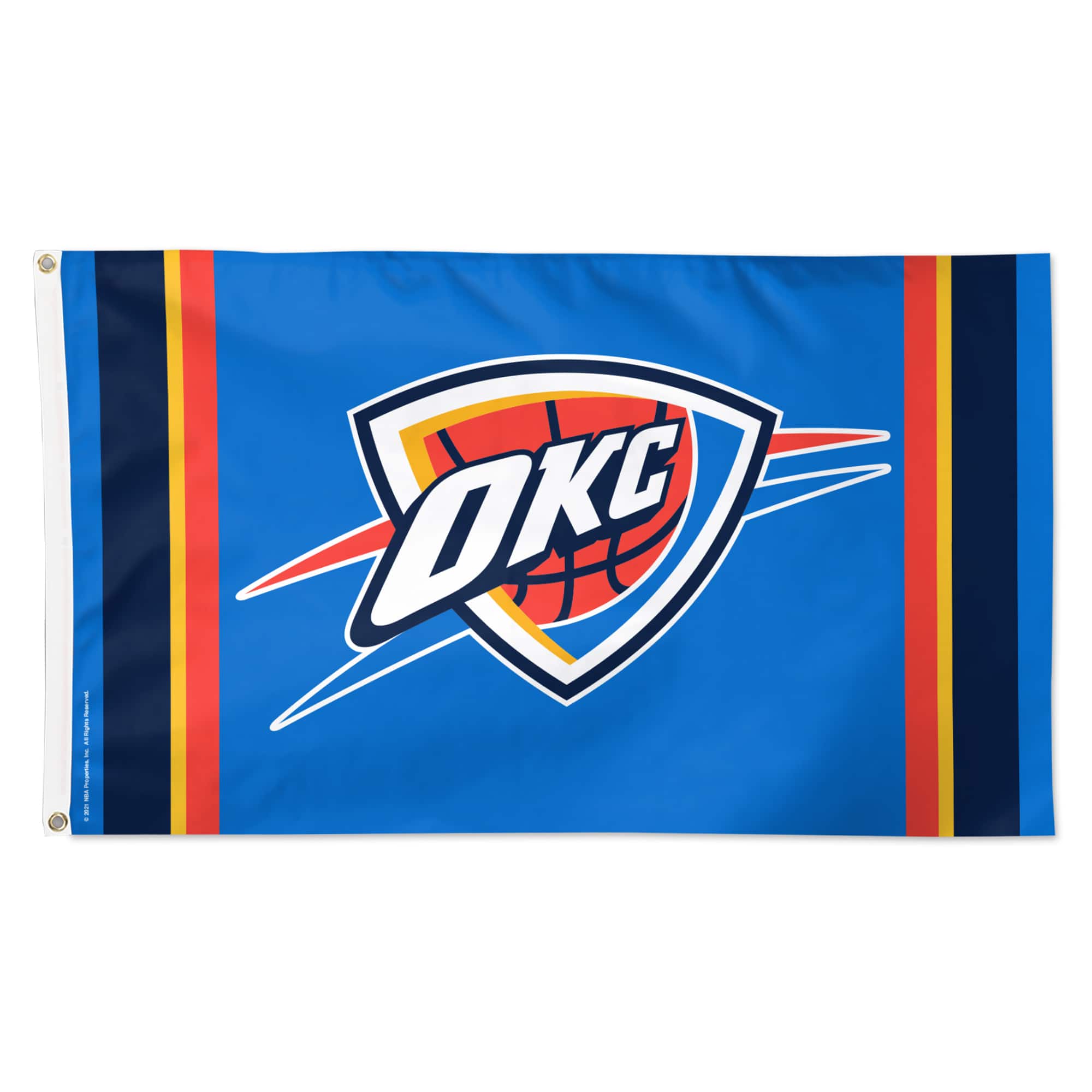 WinCraft - Oklahoma City Thunder 3' x 5' Vertical Stripe Deluxe Single-Sided Flag - Multicolor
