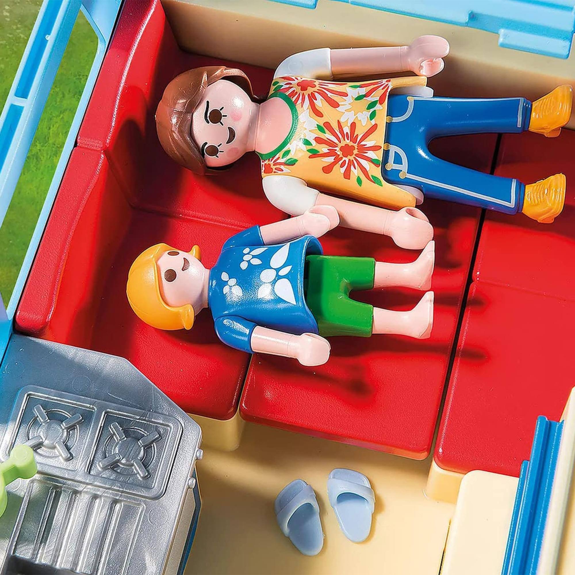 Alt View 2. Playmobil - Playmobil 9502 Family Fun FunPark Pick-Up With Trailer Building Set - Blue.