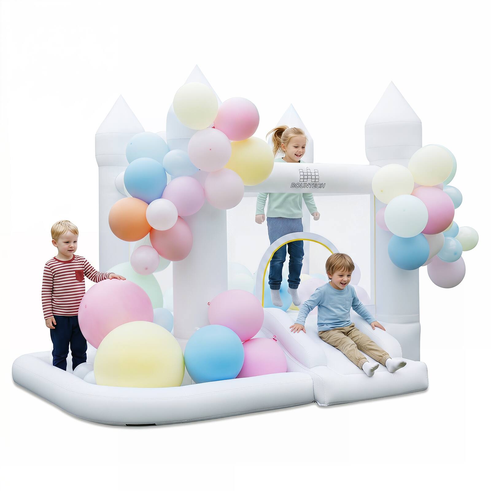 Alt View 9. Costway - Costway Inflatable Bounce House, Kids Bouncy Castle with Slide, Jumping Area, Ball Pit.
