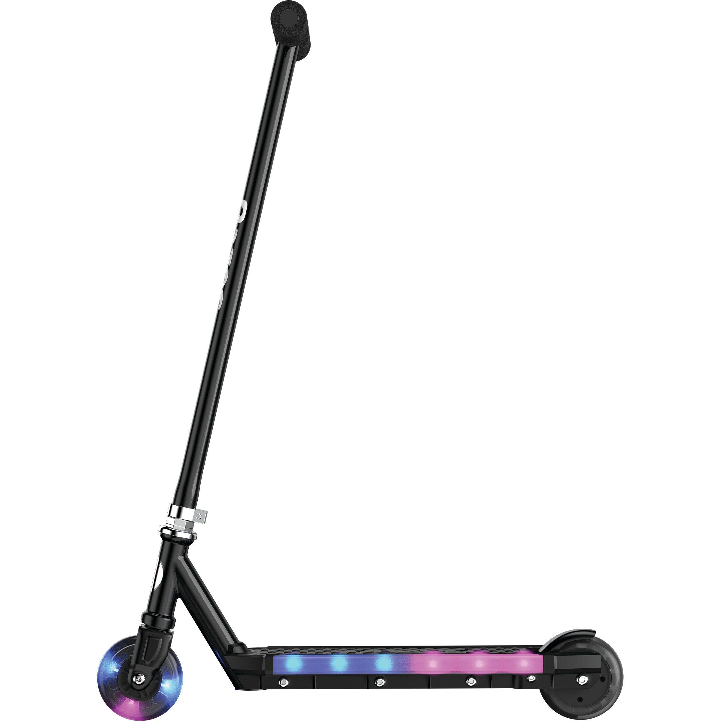 Left. Razor - Kick 2 Glow - Motion-activated LED Light-Up Kick Scooter for Ages 5+, No Battery Required - Black.
