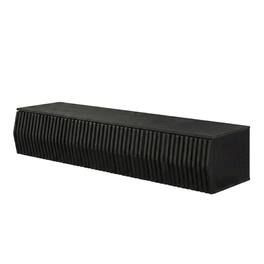 FurniFact - Wall Mount TV Stand with Sturdy Construction and Storage Space - Black