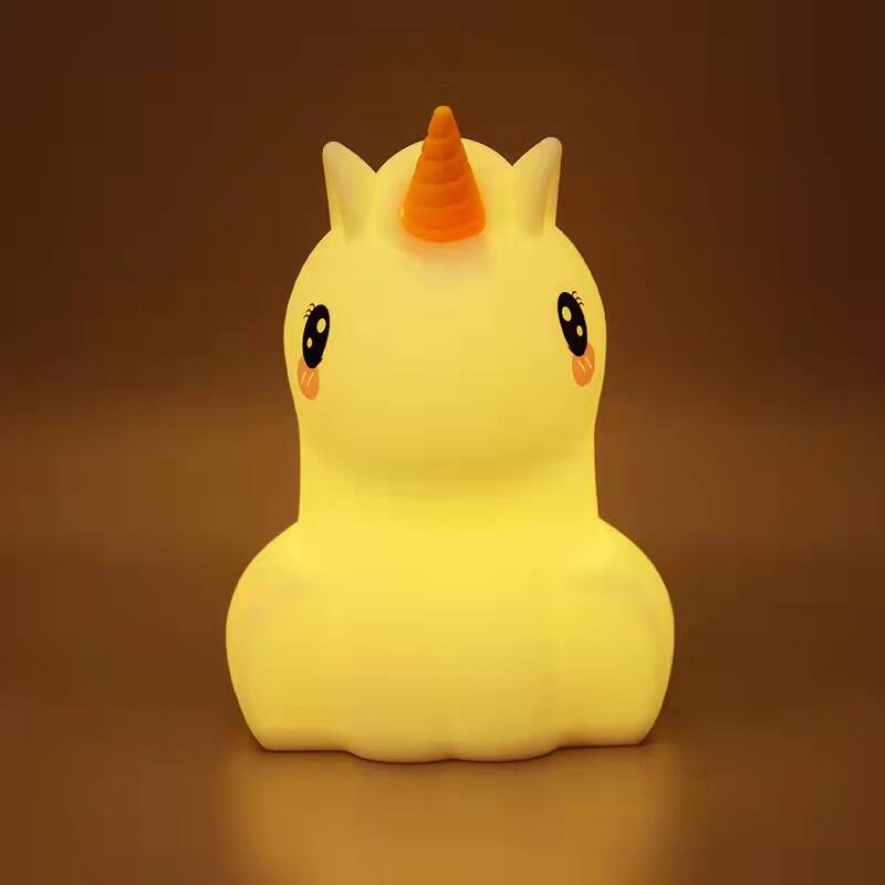 Angle. Lamp Depot - Color-changing Unicorn Night Light - White.