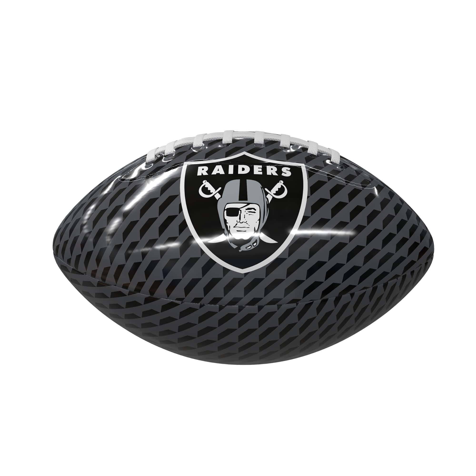 Front. Logo Brands - Las Vegas Raiders Rubber Glossy Mini Football - Multicolor.