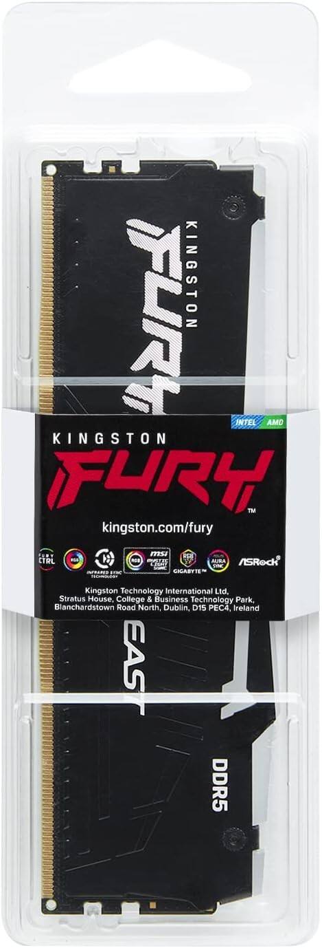 KINGSTON FURY  
kingston.com/fury  

INTEL AMD  

Kingston Technology International Ltd.  
Stratus House, College & Business Technology Park,  
Blanchardstown Road North, Dublin, D15 PEC4, Ireland  

EAST DDR5  

ASRock  
GIGABYTE  
MSI  
AURA  
RGB  
CTRL  
RGE  
METTE  
SINC  
IPARIS  
SFNC  
CIGABYTE  
IEcmoLDa