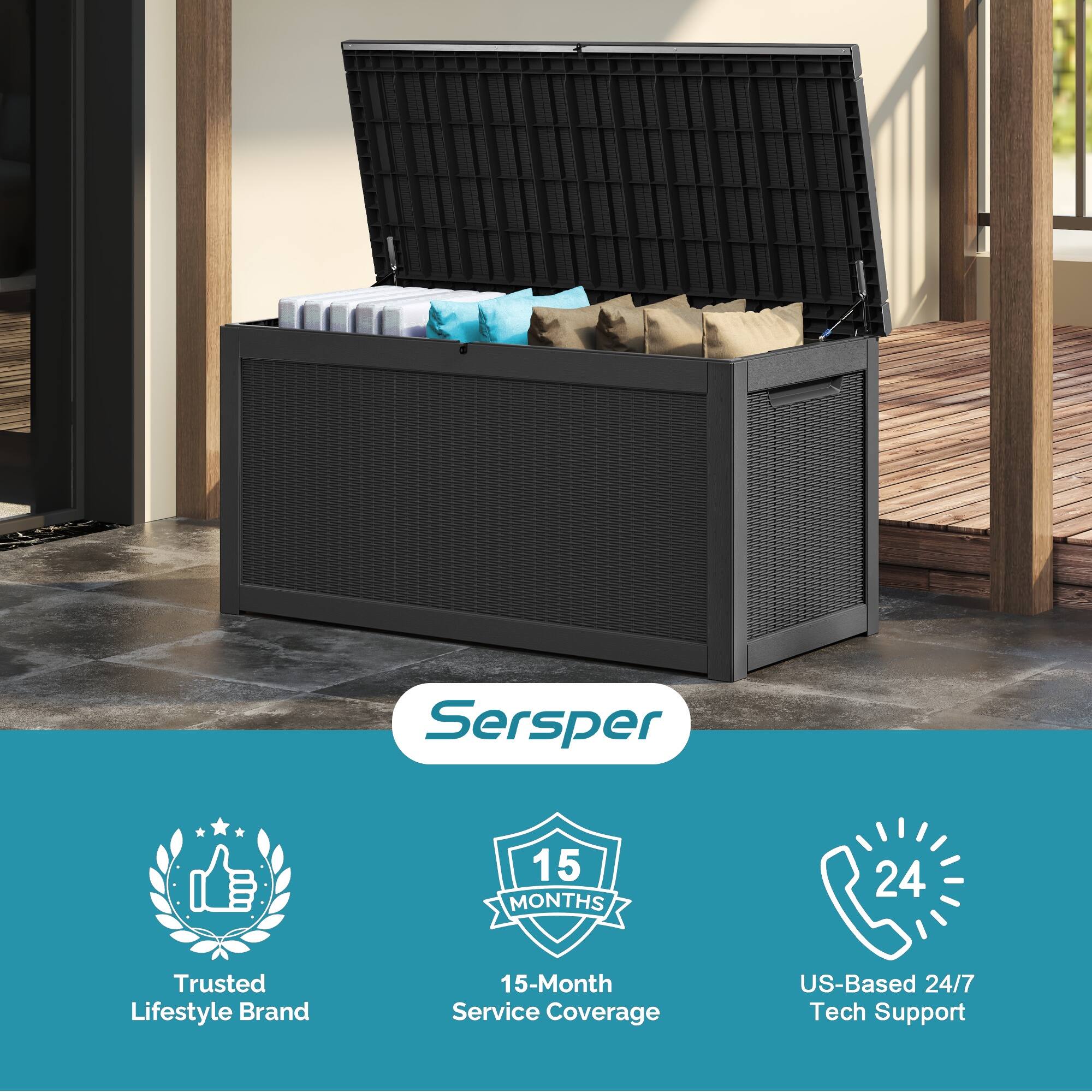 Sersper  
15 MONTHS  
24 Trusted Lifestyle Brand  
15-Month Service Coverage  
US-Based 24/7 Tech Support