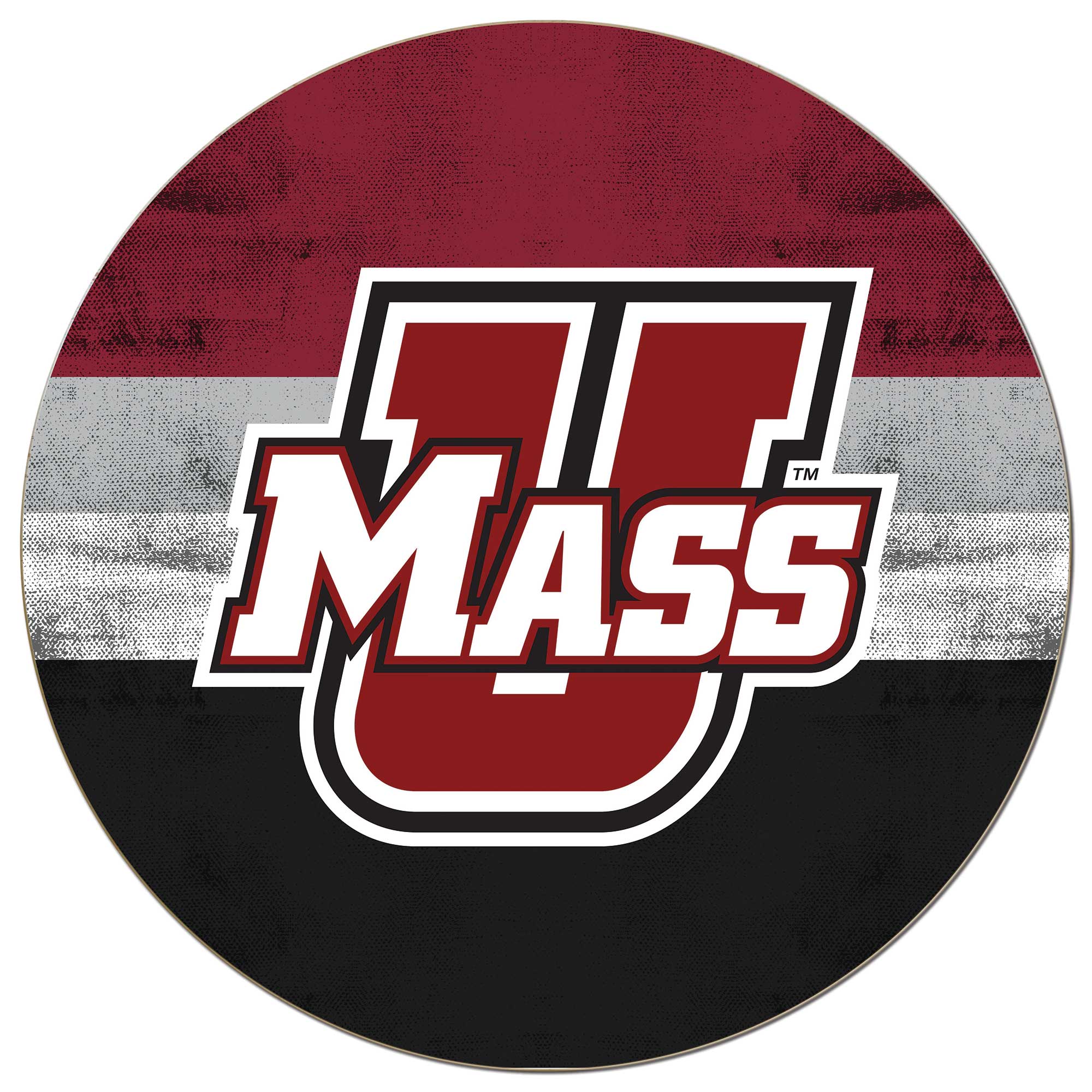 Jardine - UMass Minutemen 20'' x 20'' Retro Logo Circle Sign - Maroon