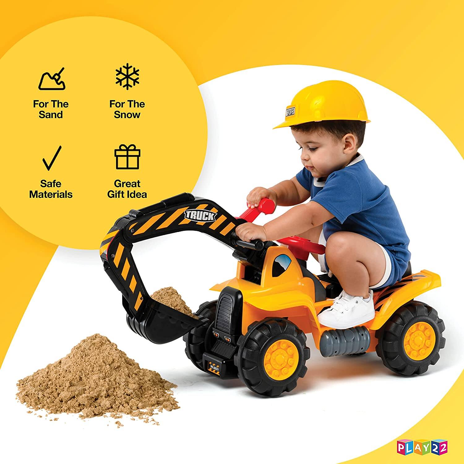 For The Sand  
For The Snow  
Safe Materials  
Great Gift Idea  

TRUCK  

PLAY22