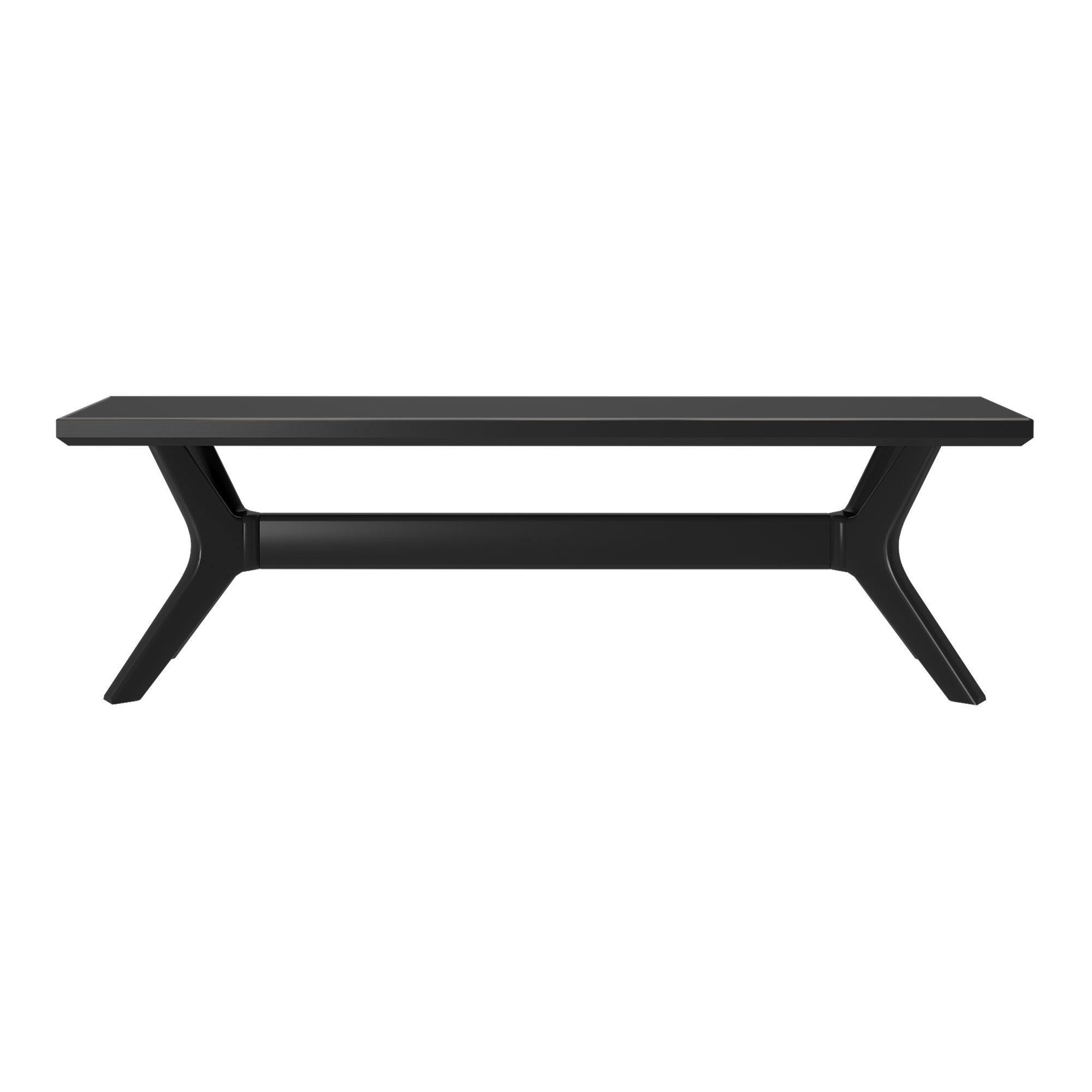 Alt View 3. Plank+Beam - Verso Dining Room Bench (60in / 1520mm), Black - Black.