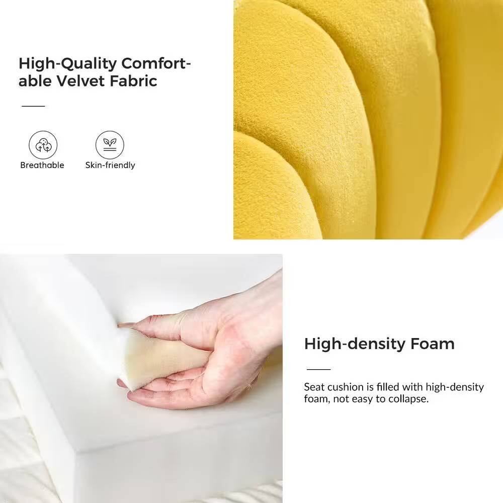 High-Quality Comfortable Velvet Fabric

- Breathable
- Skin-friendly

High-density Foam

Seat cushion is filled with high-density foam, not easy to collapse.