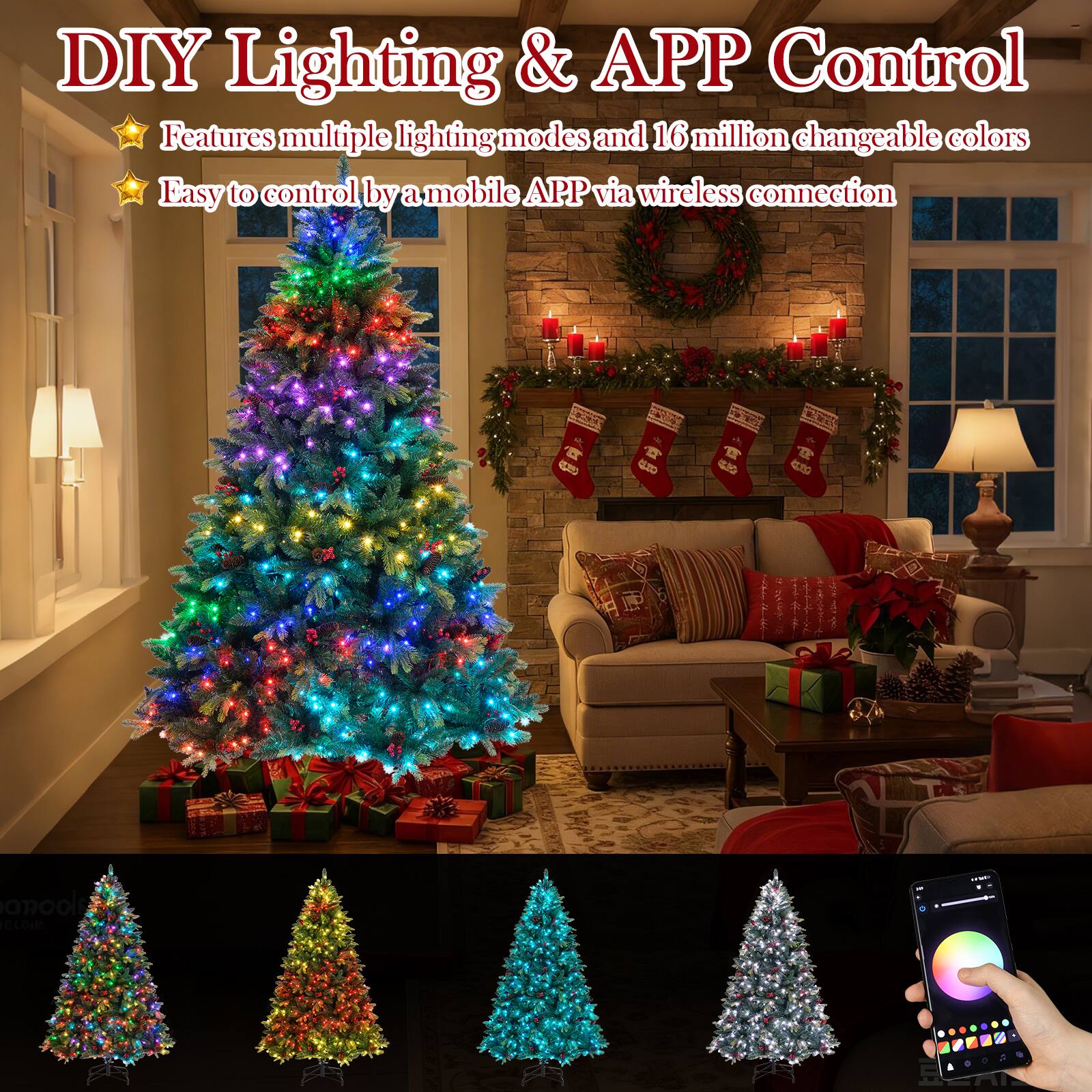 DIY Lighting & APP Control

- Features multiple lighting modes and 16 million changeable colors
- Easy to control by a mobile APP via wireless connection