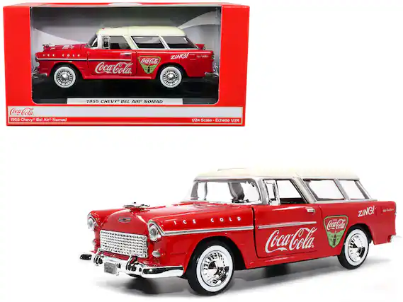 ICE COLD
Coca-Cola
1955 CHEVY® BEL AIR NOMAD
1/24 Scale - Échelle 1/24
Coca-Cola
1955 Chevy® Bel Air® Nomad
ZING!
Coca-Cola
ICE COLD