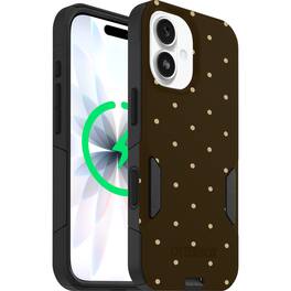 OtterBox - Artist Edition MagSafe Commuter Series Case for iPhone 17 - Espresso Polka Dots