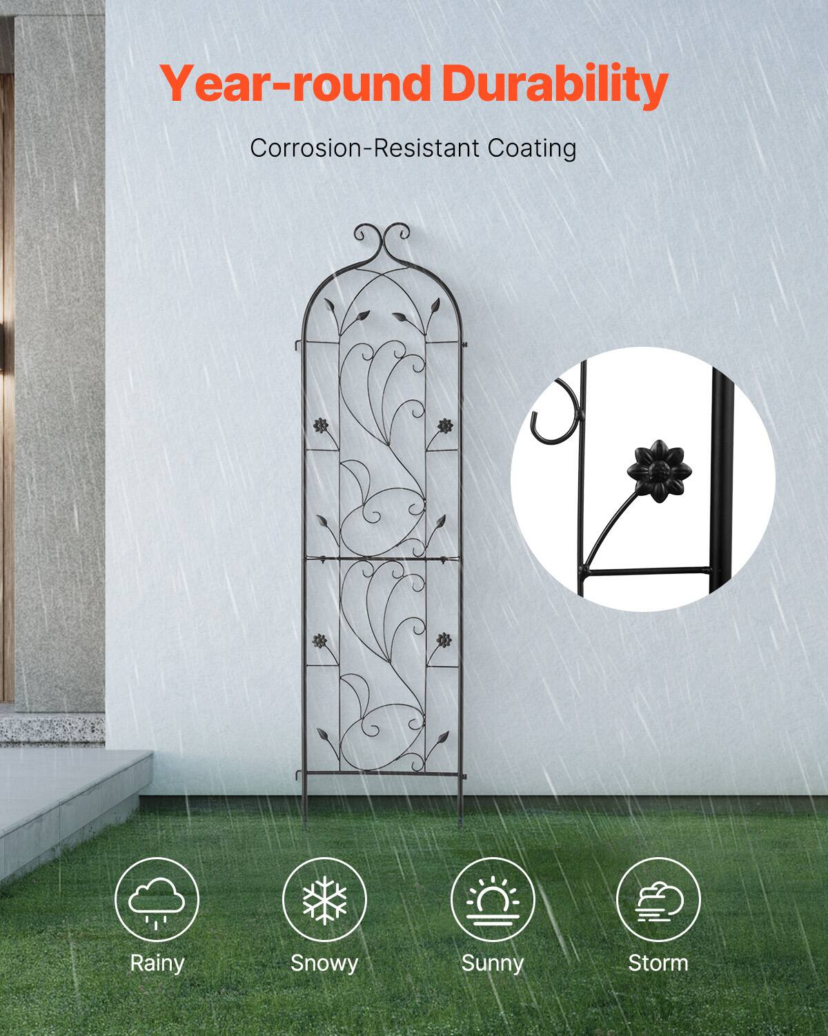 Year-round Durability  
Corrosion-Resistant Coating  

Rainy  
Snowy  
Sunny  
Storm