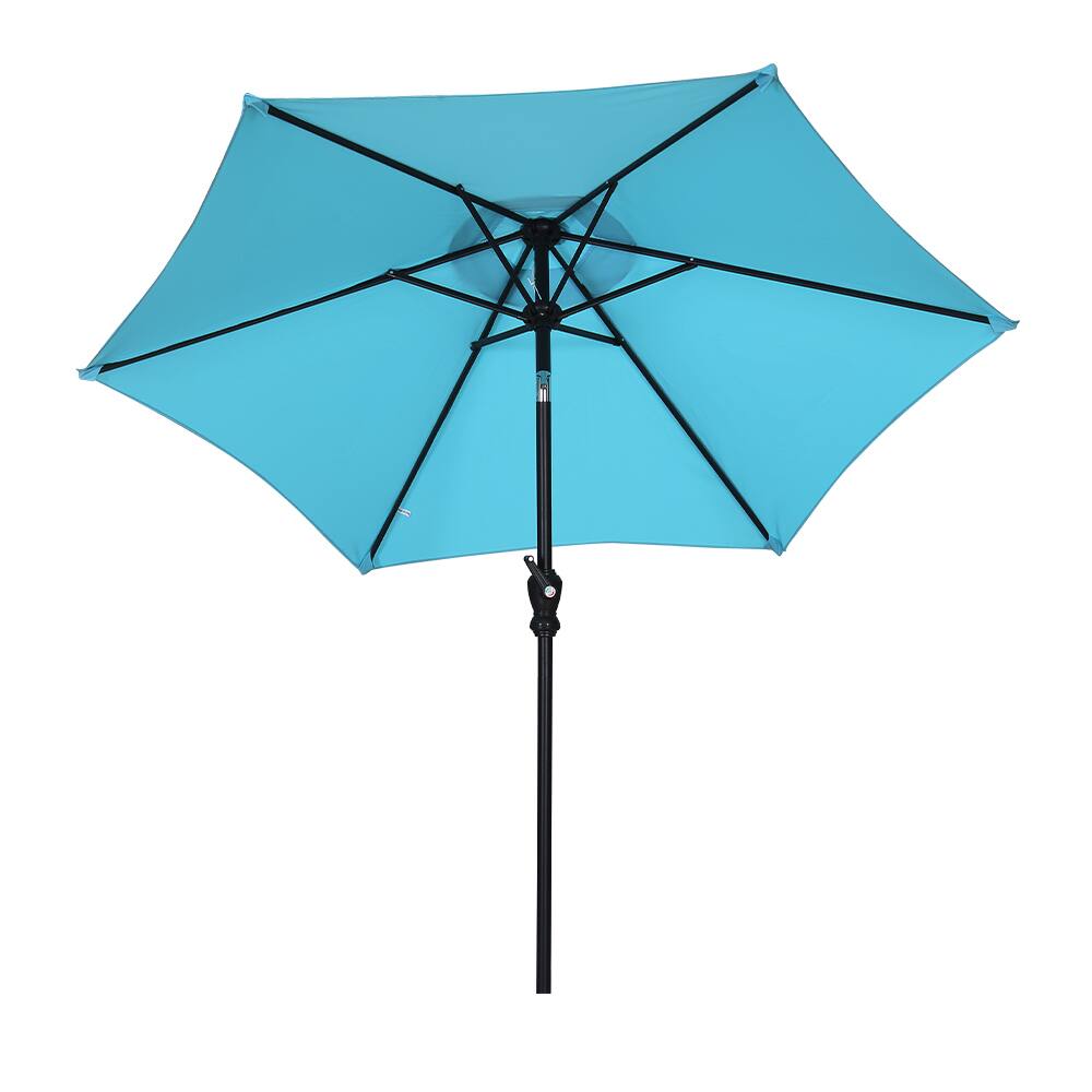 Back. Ainfox - Ainfox 7.5ft Patio Umbrella Without Lights - Blue.