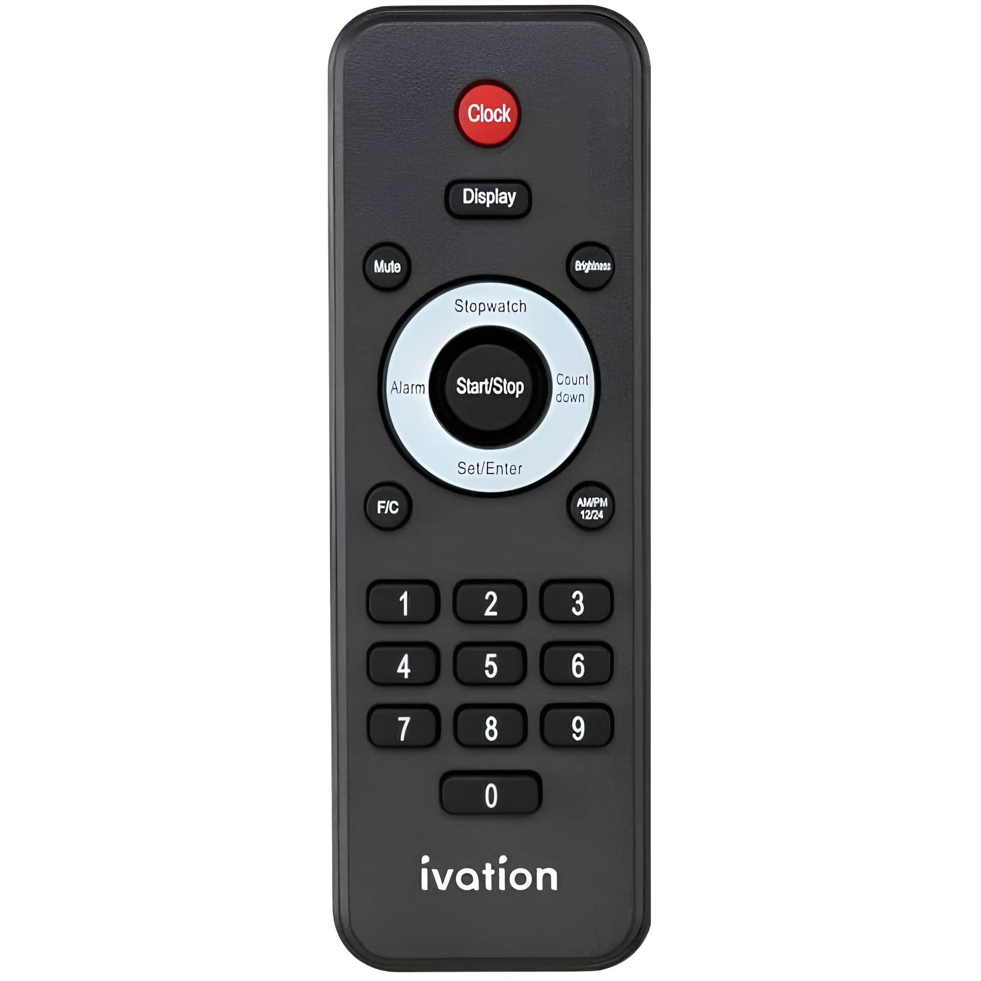 Replacement Remote Control for Ivation Large Timer Digital LED Clock Select Models Only - Black
