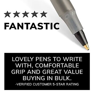 FANTASTIC

LOVELY PENS TO WRITE WITH, COMFORTABLE GRIP AND GREAT VALUE BUYING IN BULK.

-VERIFIED CUSTOMER 5-STAR RATING