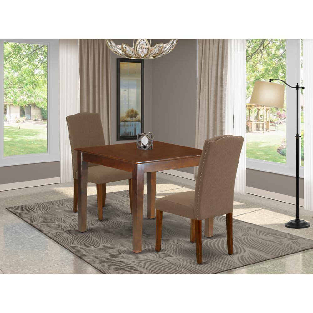Left. East West Furniture - Dining Room Set Mahogany - Brown.
