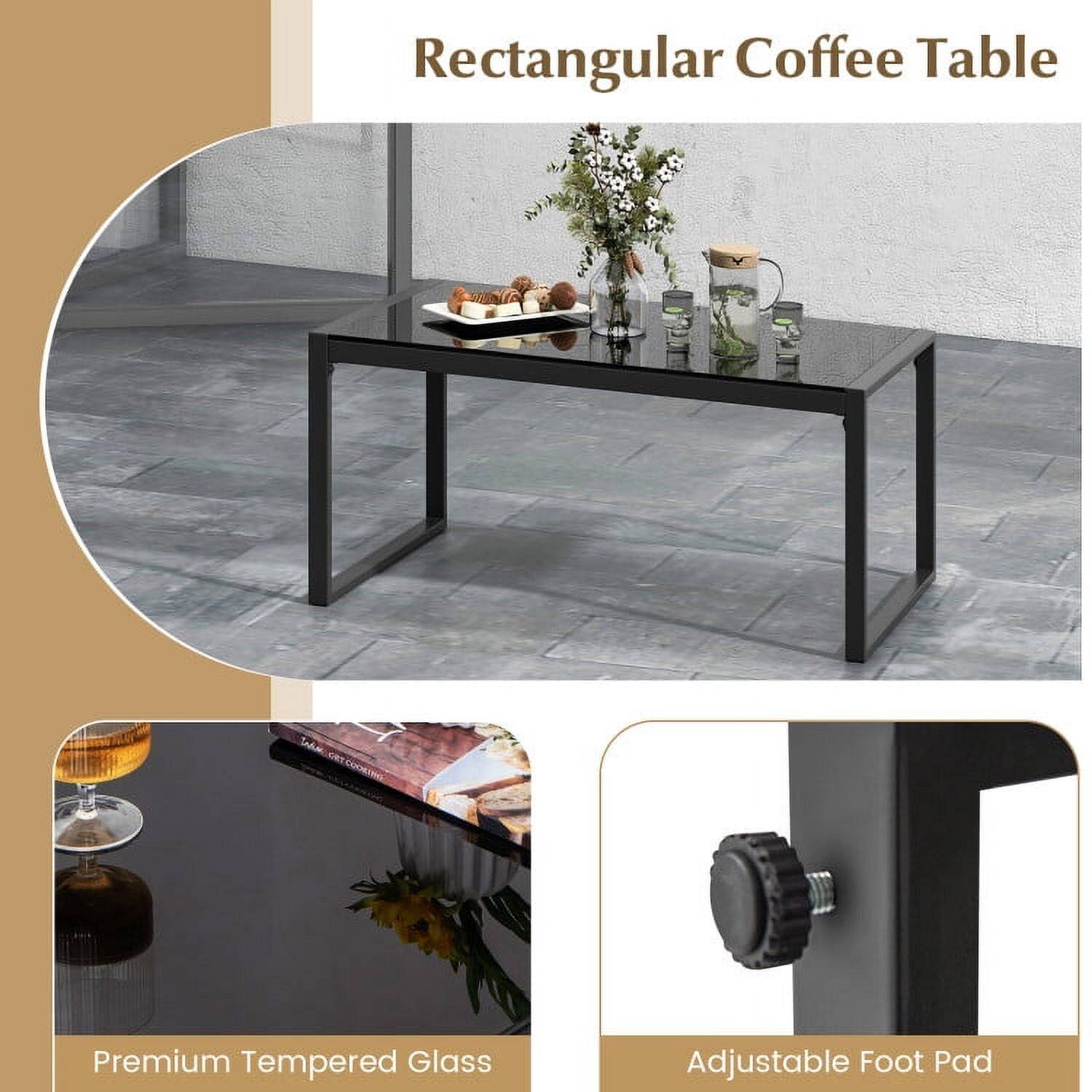 Rectangular Coffee Table

Premium Tempered Glass

Adjustable Foot Pad