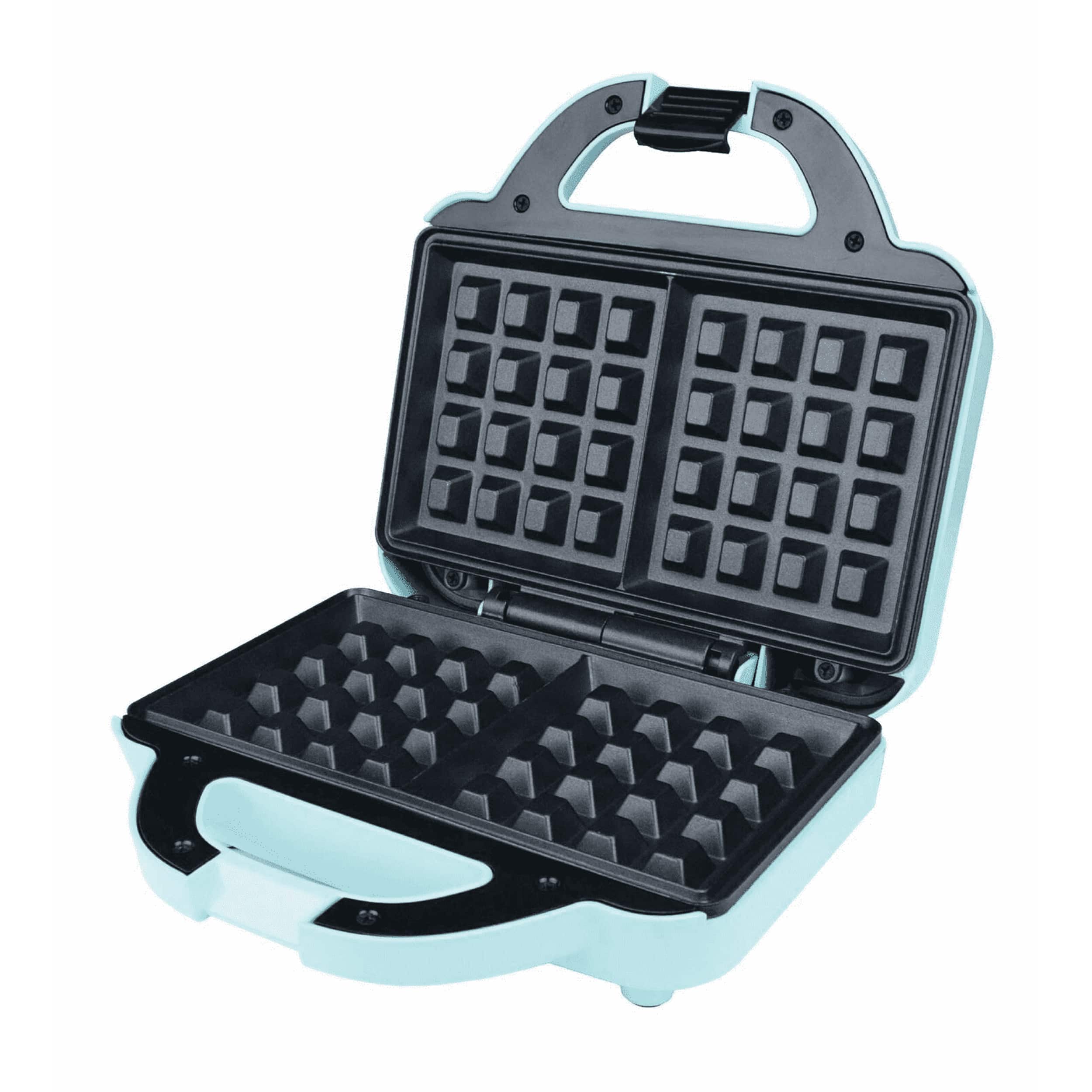 Alt View 4. Brentwood - Brentwood Couture Purse Non-Stick Dual Waffle Maker in Blue with Indicator Lights - Blue.