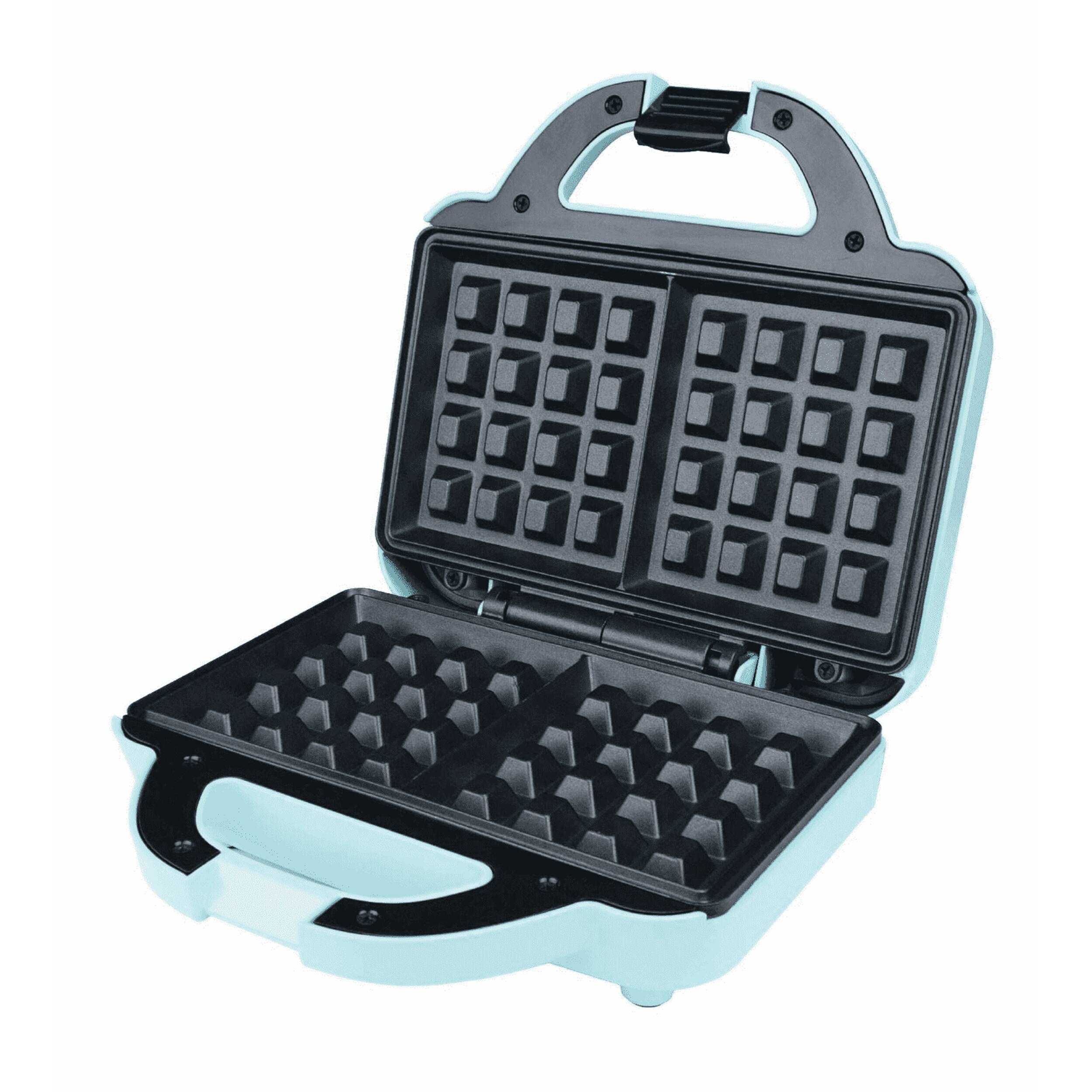 Alt View 4. Brentwood - Brentwood Couture Purse Non-Stick Dual Waffle Maker in Blue with Indicator Lights - Blue.