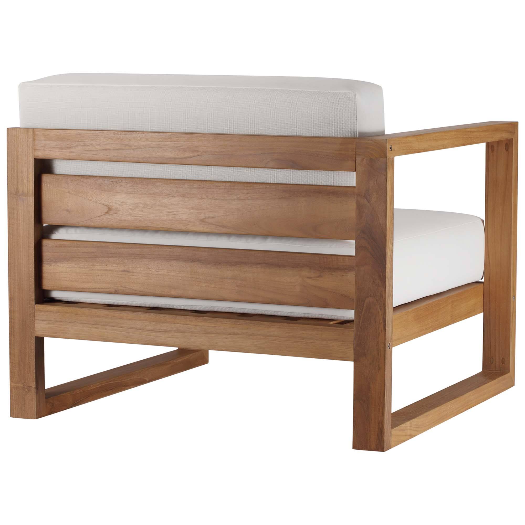 Alt View 8. Modway - Upland 3-Piece Outdoor Patio Teak Wood Sectional Sofa Set by Modway - Natural White.