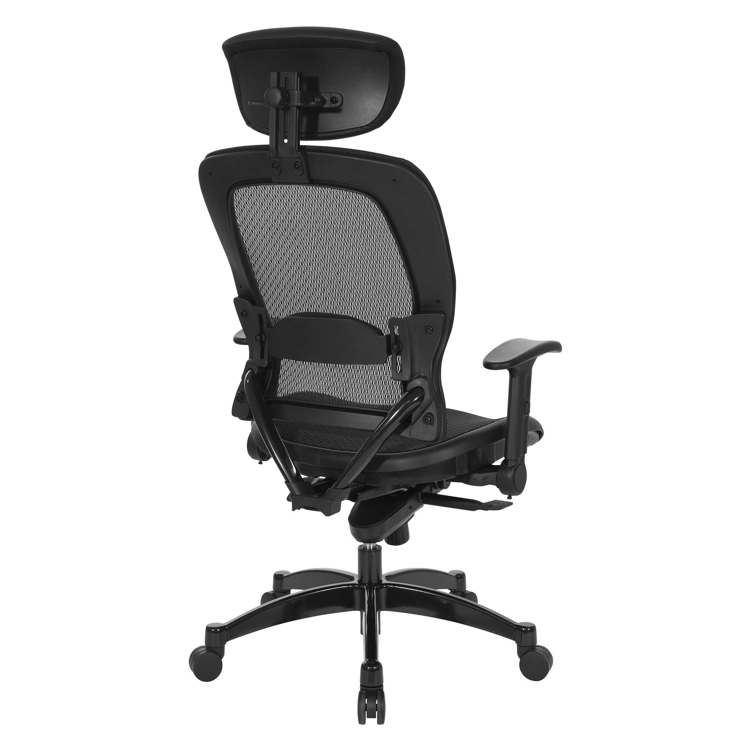 Alt View 11. OSP Home Furnishings - Executive Breathable Mesh Black Chair - Black.