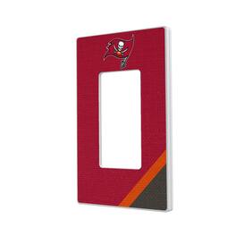 Keyscaper - Tampa Bay Buccaneers Diagonal Stripe Single Rocker Light Switch Plate - Multicolor