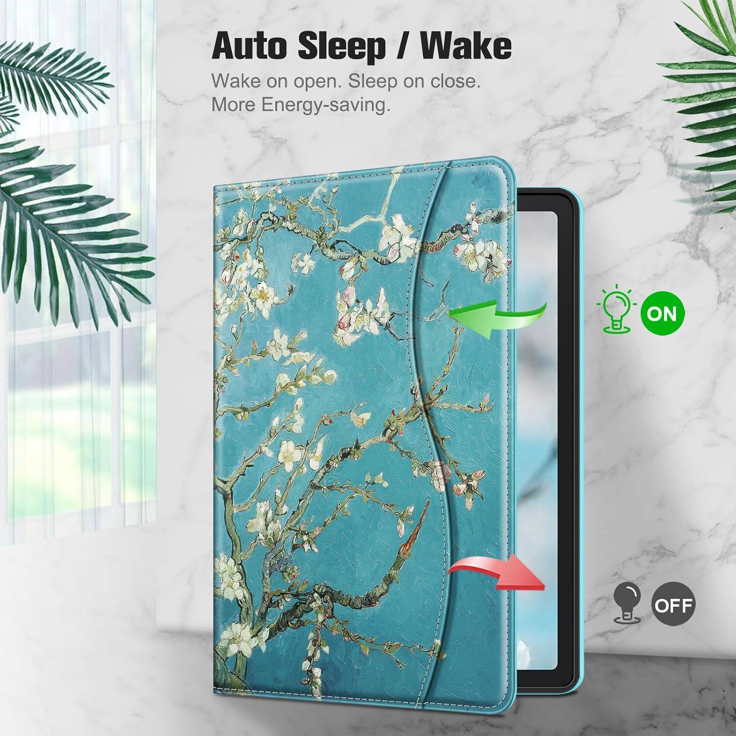 Auto Sleep / Wake  
Wake on open. Sleep on close.  
More Energy-saving.  

ON  
OFF