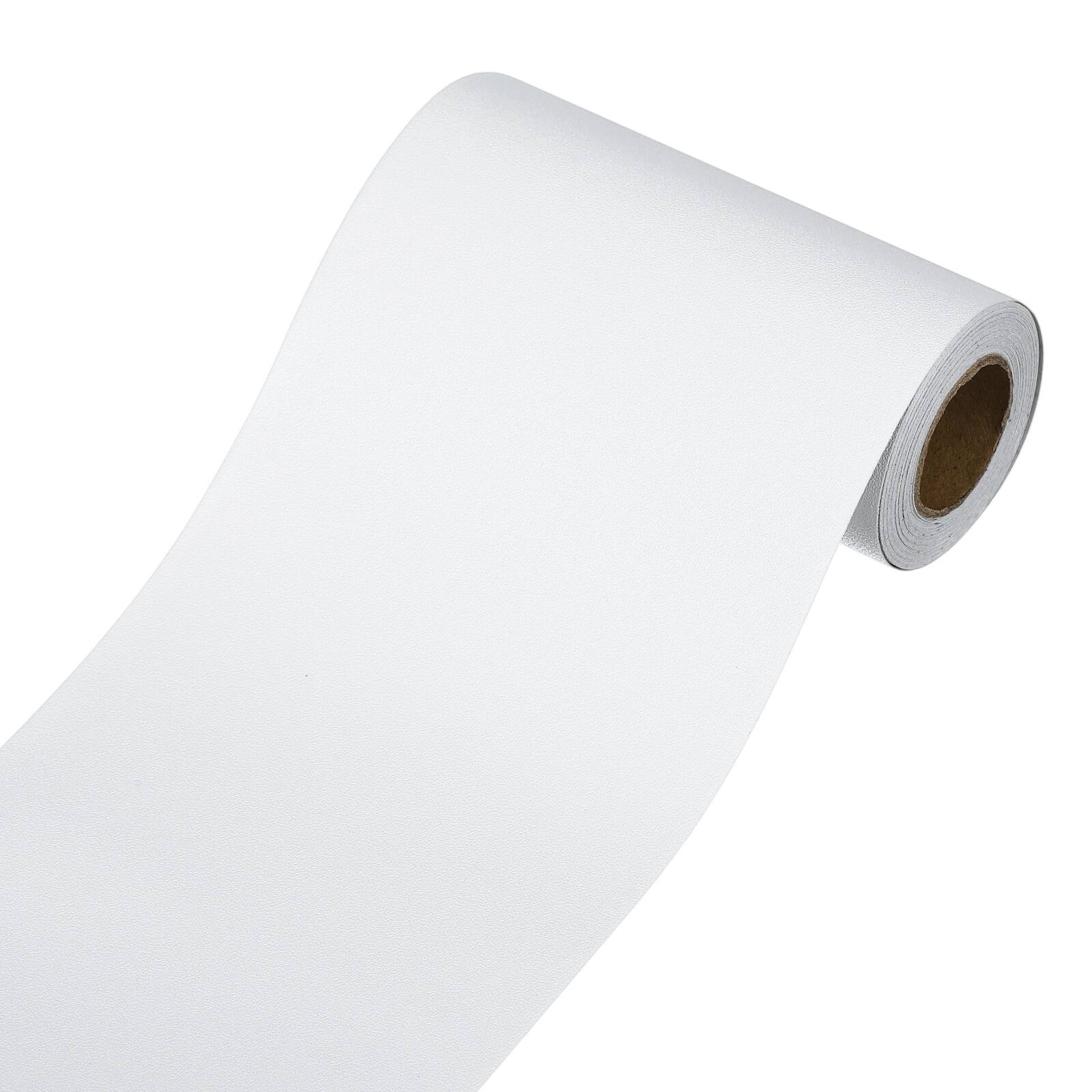 Front. Unique Bargains - Wallpaper Border Peel and Stick 3.9x196 Inch Self Adhesive Mirror Frame Trim Tape for Kitchens Bedrooms Bathrooms - Bright White.