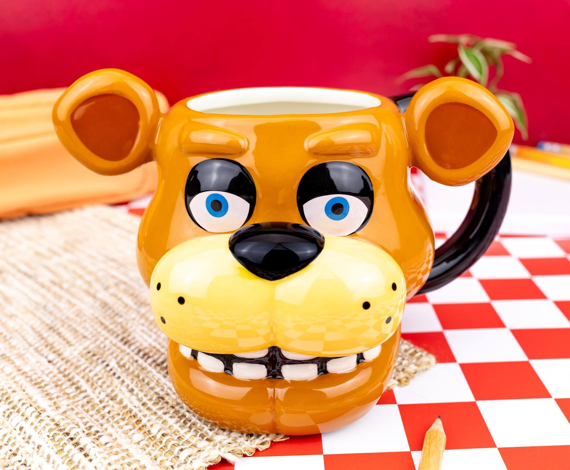 Alt View 4. Silver Buffalo - Five Nights At Freddy's Freddy Face Sculpted Ceramic Mug | Holds 20 Ounces - Brown.