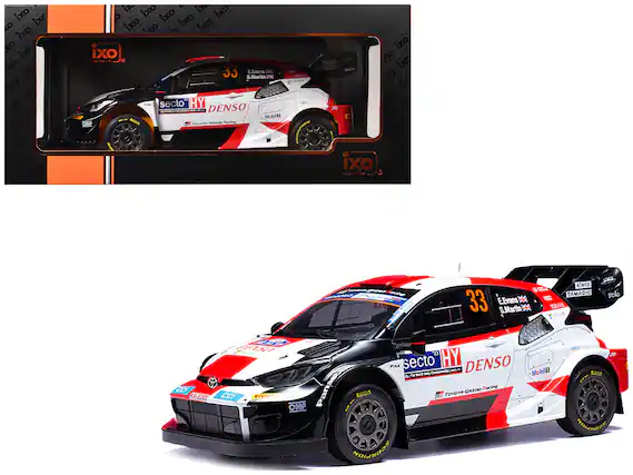 Sure, here is the corrected and grouped text from the image:
---
**Top Left:**
- ixo MODELS
**Car Details:**
- 33
- E. Evans
- S. Martin
- secto HY
- DENSO
- Toyota Gazoo Racing
- Mobil 1
- OMP
- PIAA
- KINTO
- TAMADIC
- secto
- PIAA
- OMP
- DENSO
- Mobil 1
- Toyota Gazoo Racing
- secto
- HY
- DENSO
- Mobil 1
- OMP
- PIAA
- KINTO
- TAMADIC
- secto
- PIAA
- OMP
- DENSO
- Mobil 1
- Toyota Gazoo Racing
**Bottom Right:**
- ixo MODELS
---
