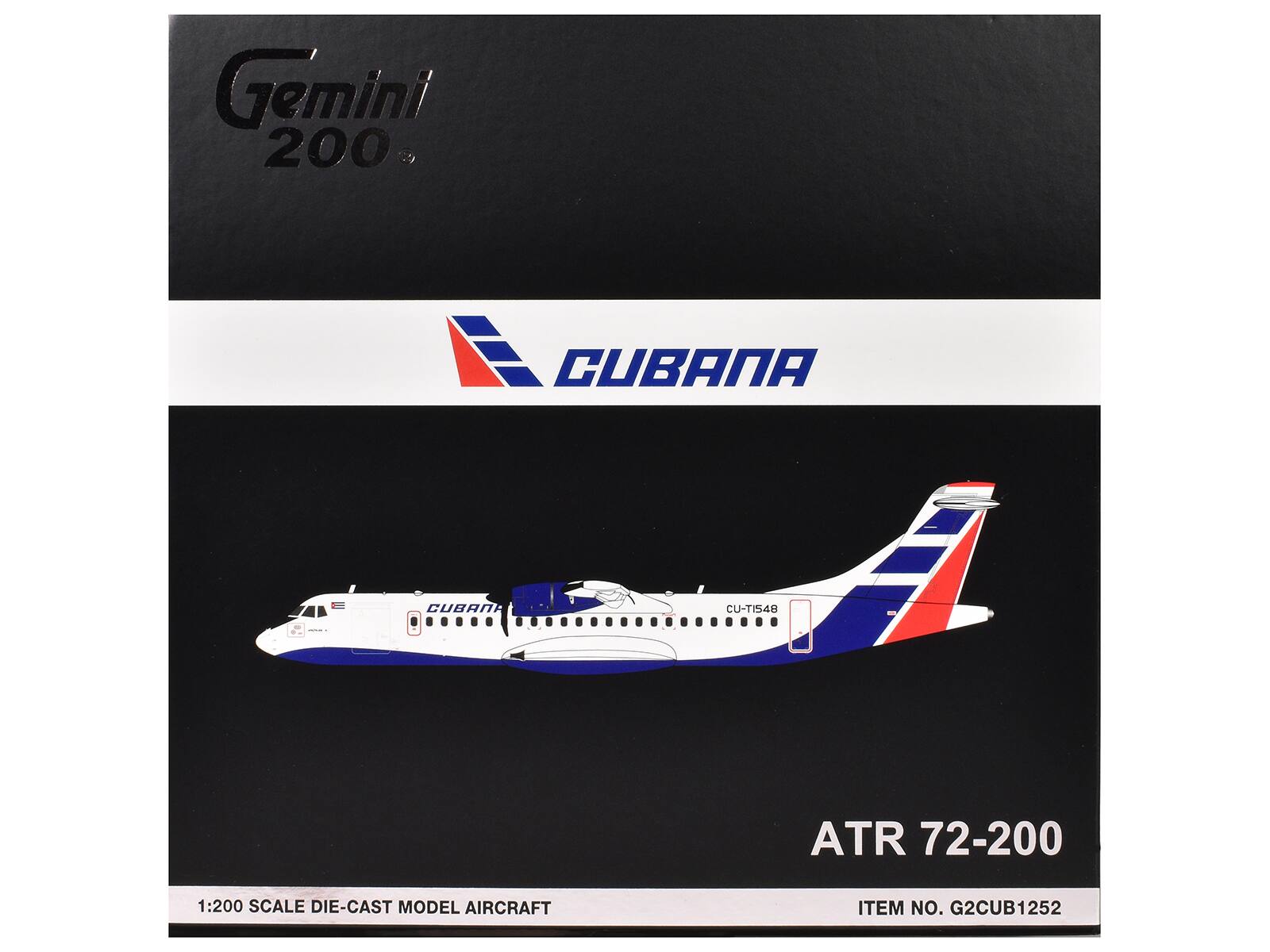 Gemini 200 CUBANA CUBAN CU-TIS4U ATR 72-200 1:200 SCALE DIE-CAST MODEL AIRCRAFT ITEM NO. G2CUB1252
