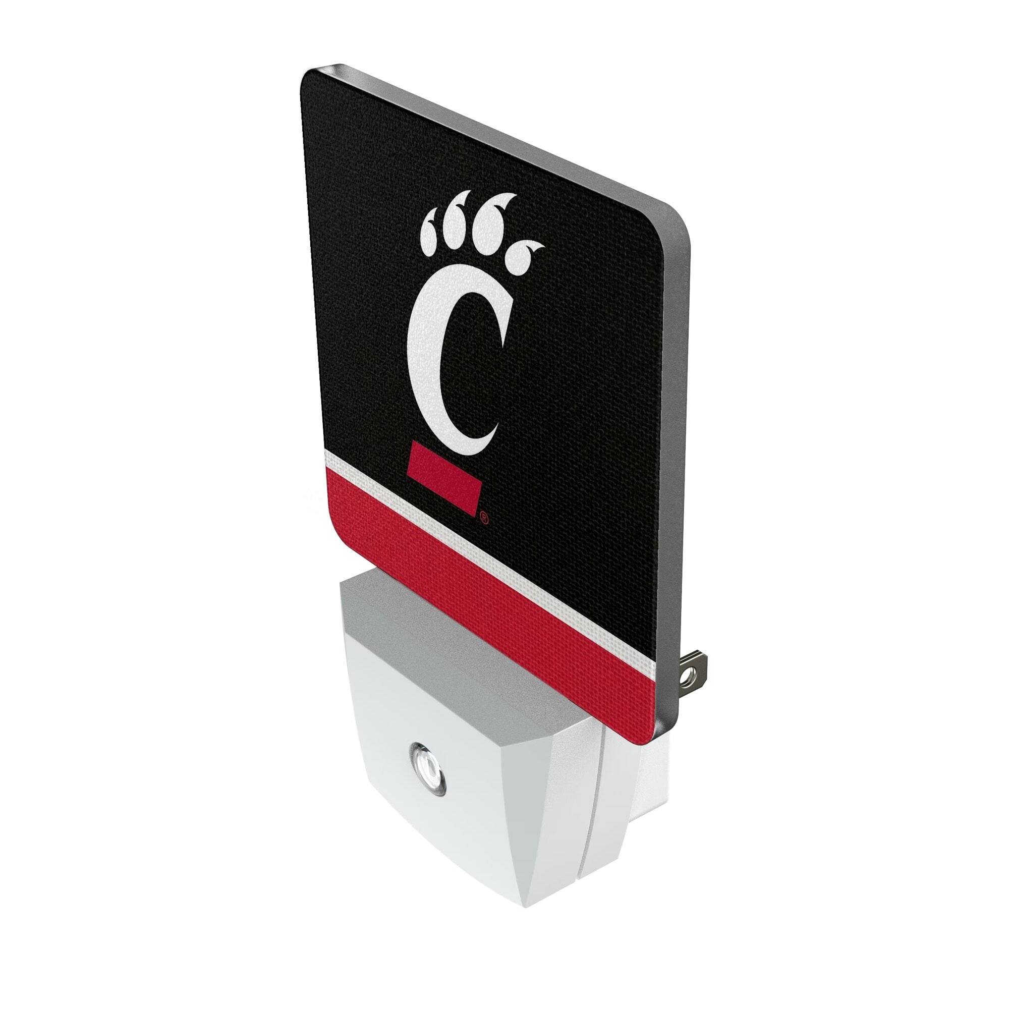 Alt View 1. Keyscaper - Cincinnati Bearcats Stripe Design Nightlight 2-Pack - Multicolor.